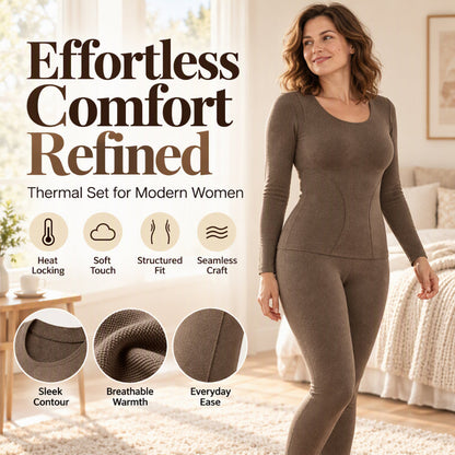 Women's Seamless Self-Heating Thermal Underwear Set