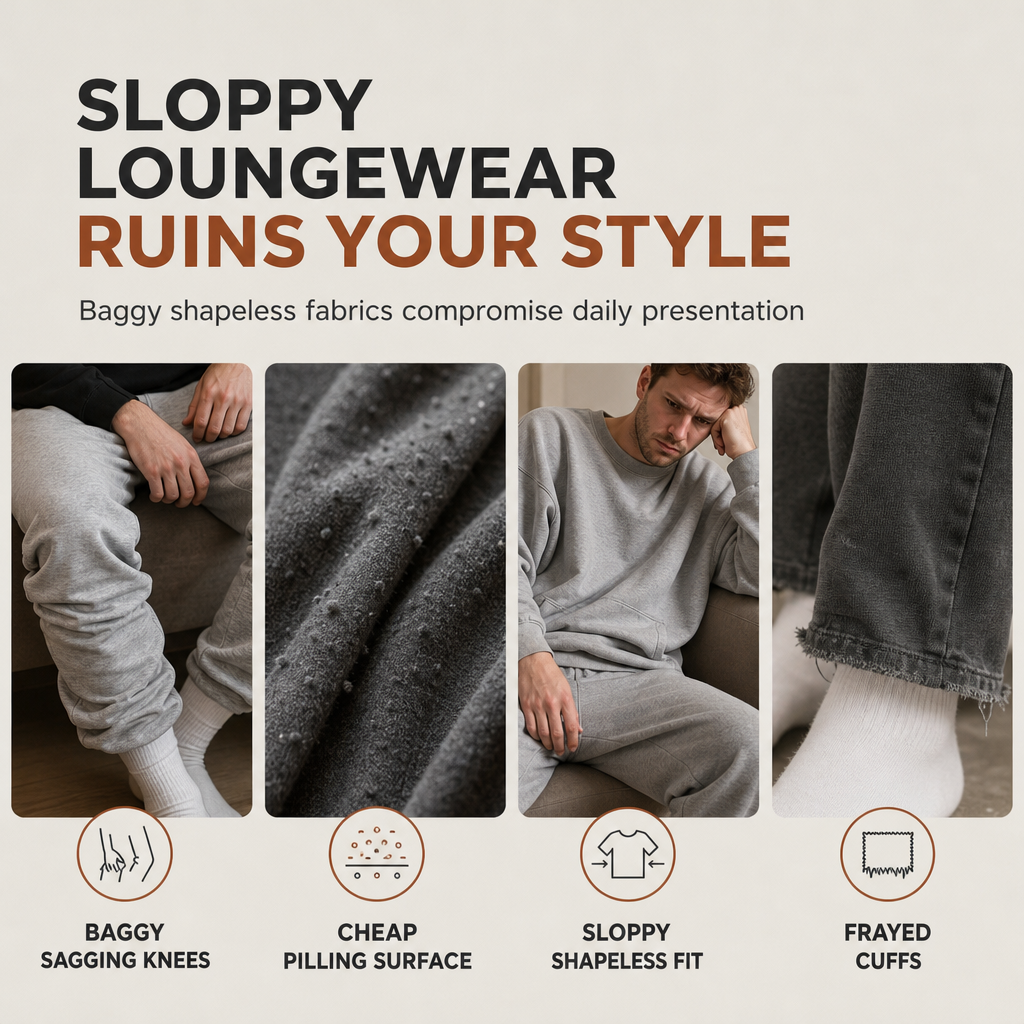Men's Casual Knitwear Set Autumn Winter Crew Neck Jacquard Knit Sweater Suit