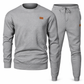 Men's Casual Knitwear Set Autumn Winter Crew Neck Jacquard Knit Sweater Suit
