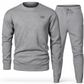 Men's Casual Knitwear Set Autumn Winter Crew Neck Jacquard Knit Sweater Suit