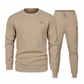 Men's Casual Knitwear Set Autumn Winter Crew Neck Jacquard Knit Sweater Suit