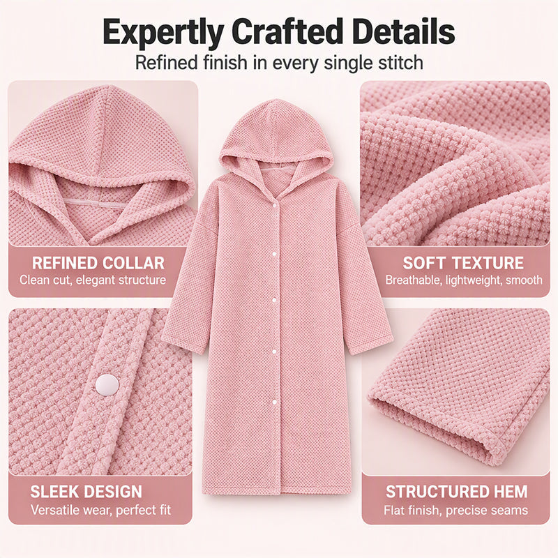 ☁️ Women's Hooded Bathrobe Towel – Premium Material, Breathable & Always Cozy – A Must-Have for Your Wardrobe – Now 50% OFF!