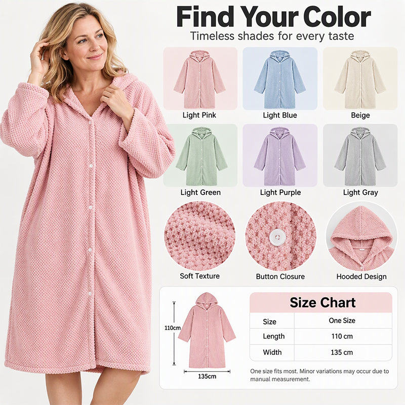 ☁️ Women's Hooded Bathrobe Towel – Premium Material, Breathable & Always Cozy – A Must-Have for Your Wardrobe – Now 50% OFF!
