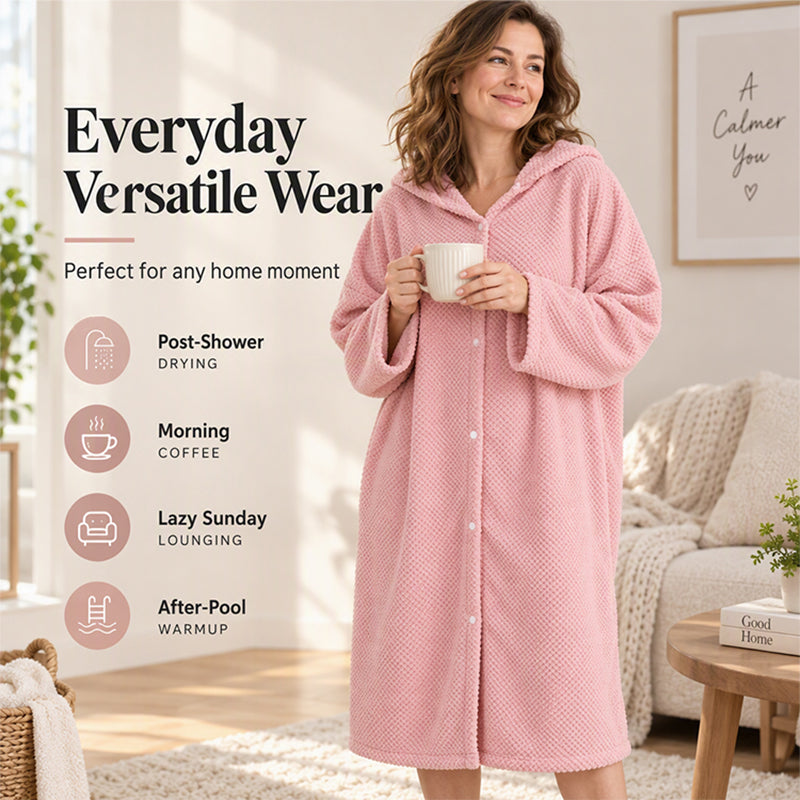☁️ Women's Hooded Bathrobe Towel – Premium Material, Breathable & Always Cozy – A Must-Have for Your Wardrobe – Now 50% OFF!