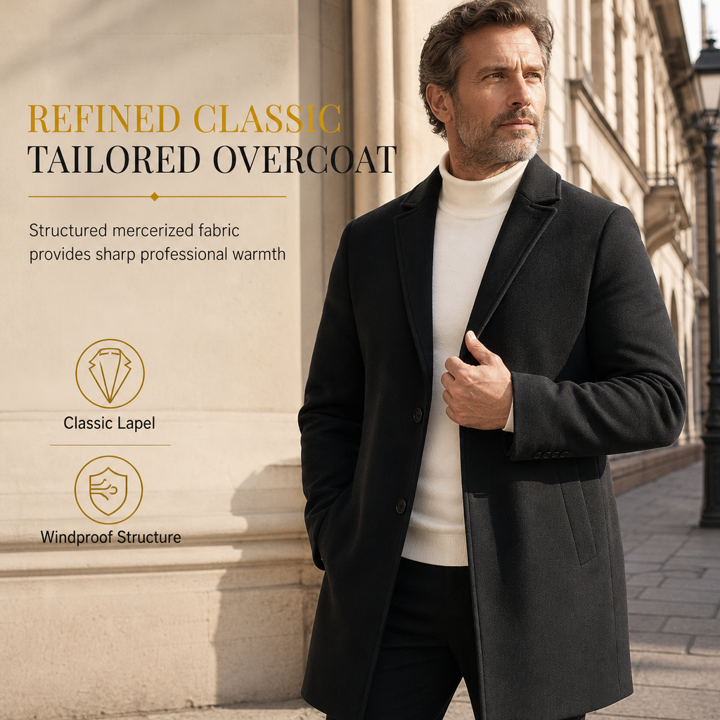 📢📢50% OFF!!! 🎉✨ Men's Classic Single Breasted Trench Coat – Premium Windbreaker, Business Casual Style & Timeless Design – Perfect for Work, Travel & Everyday Wear