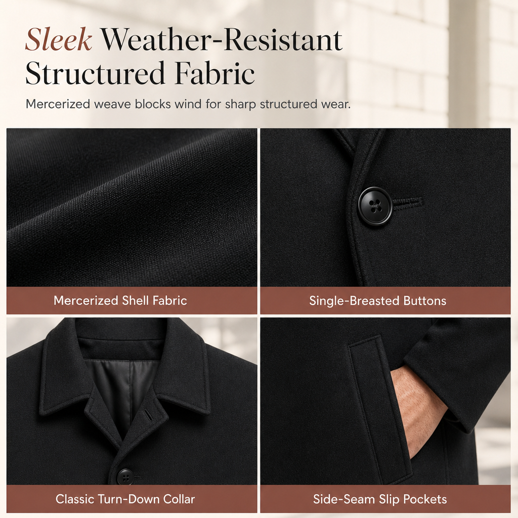 📢📢50% OFF!!! 🎉✨ Men's Classic Single Breasted Trench Coat – Premium Windbreaker, Business Casual Style & Timeless Design – Perfect for Work, Travel & Everyday Wear