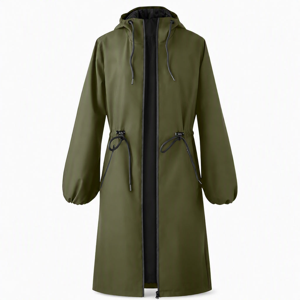 ⏳Limited time offer🔥Women’s Outdoor Windproof Hiking Coat — Adjustable Drawstring Waist | Long‑Line Tailored Fit