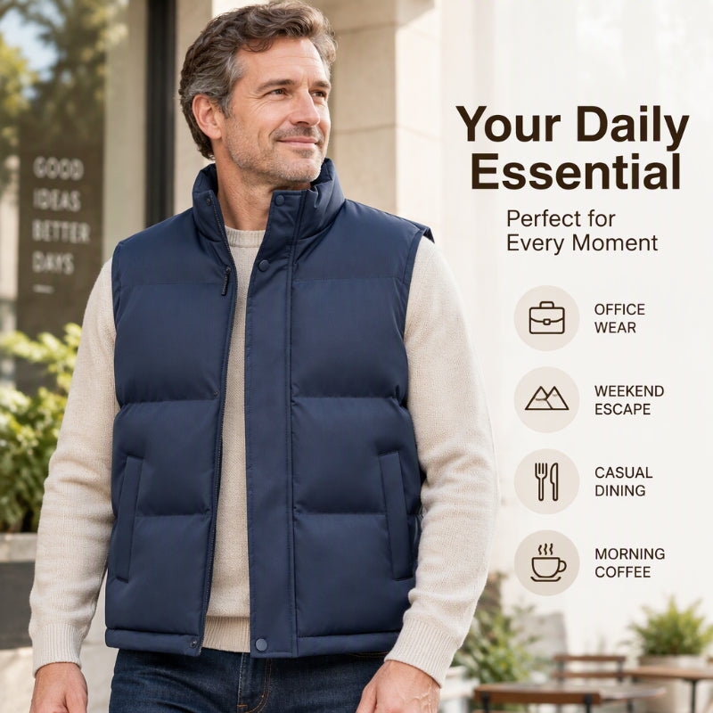 ❄️Last Day Promotion 50% OFF✨Youth Stand Collar Windproof  Thermal Vest
