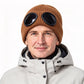 Unisex Warm Knit Beanie with Goggles