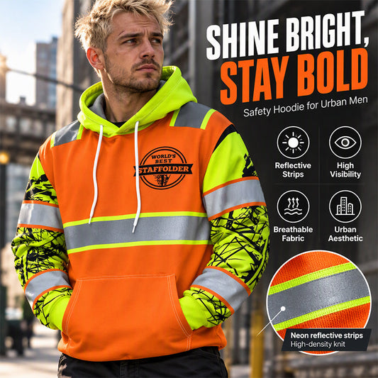 ⚡50% OFF Today⚡Men's High Visibility Reflective Hooded Sweatshirt