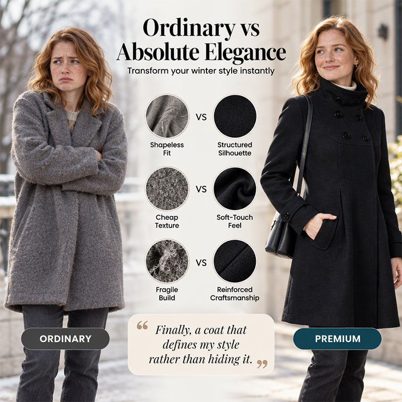 Women's Casual Mid-Length Double-Breasted Coat