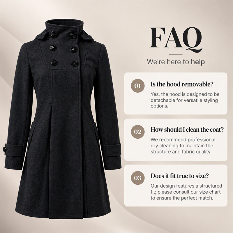Women's Casual Mid-Length Double-Breasted Coat