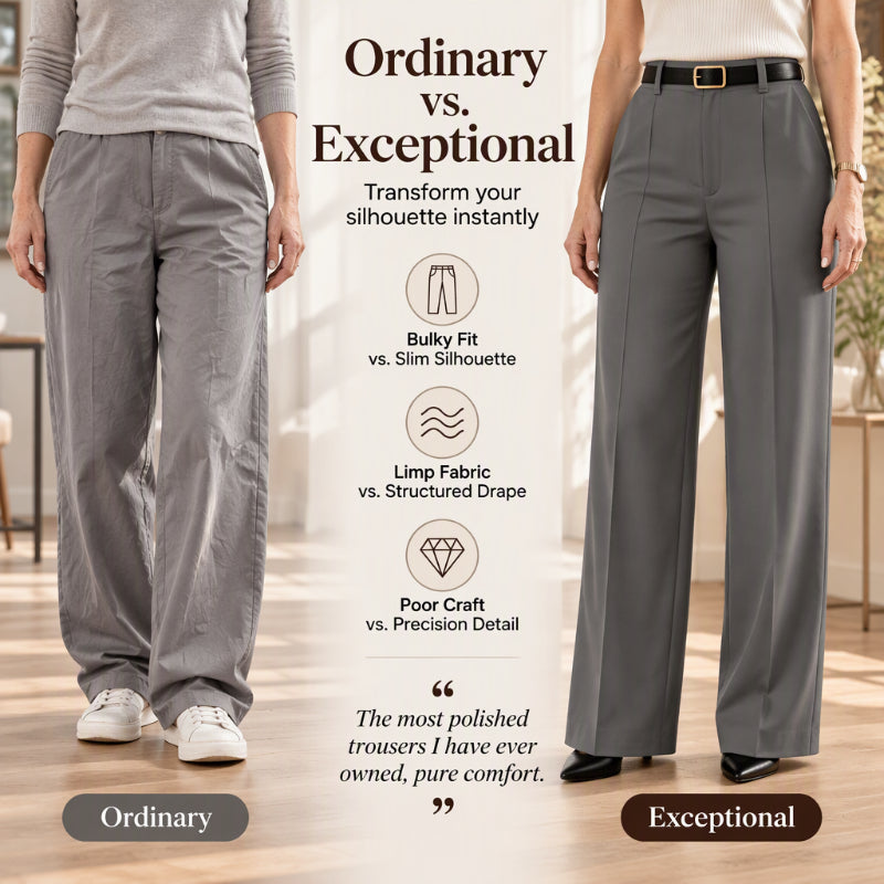 Women's High-Waisted Wide-Leg Dress Pants