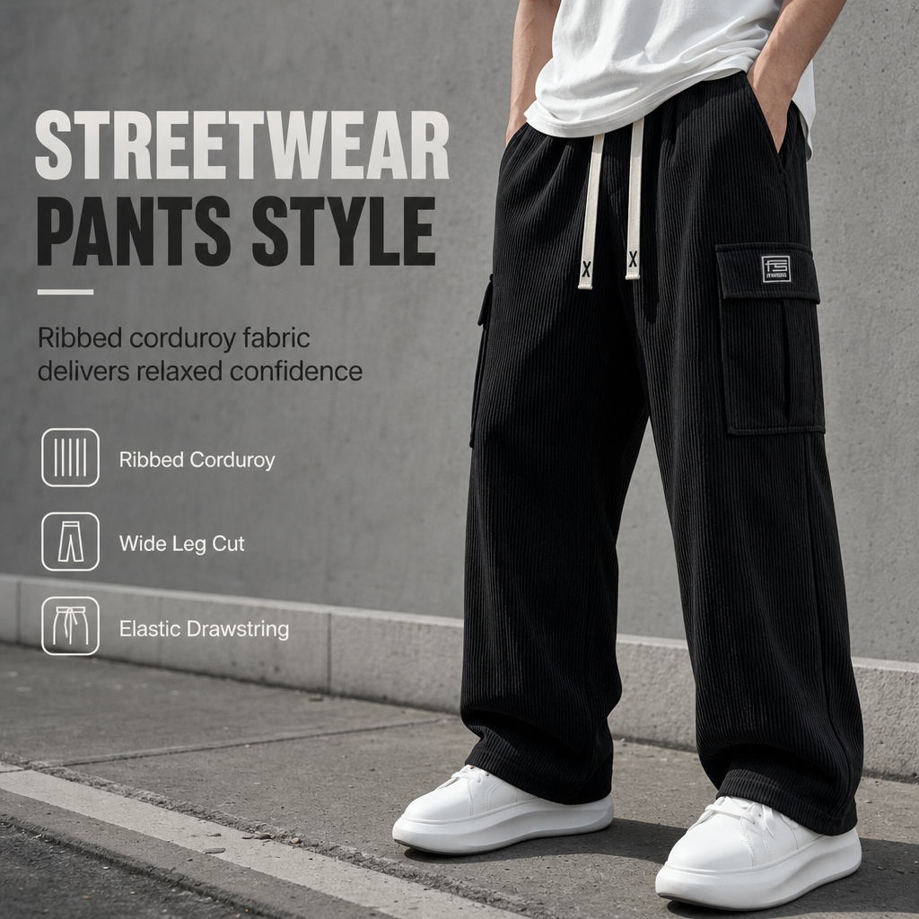 Men's Relaxed Fit Corduroy Cargo Pants