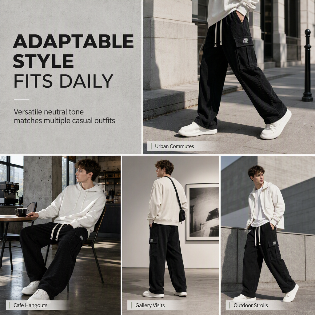 Men's Relaxed Fit Corduroy Cargo Pants