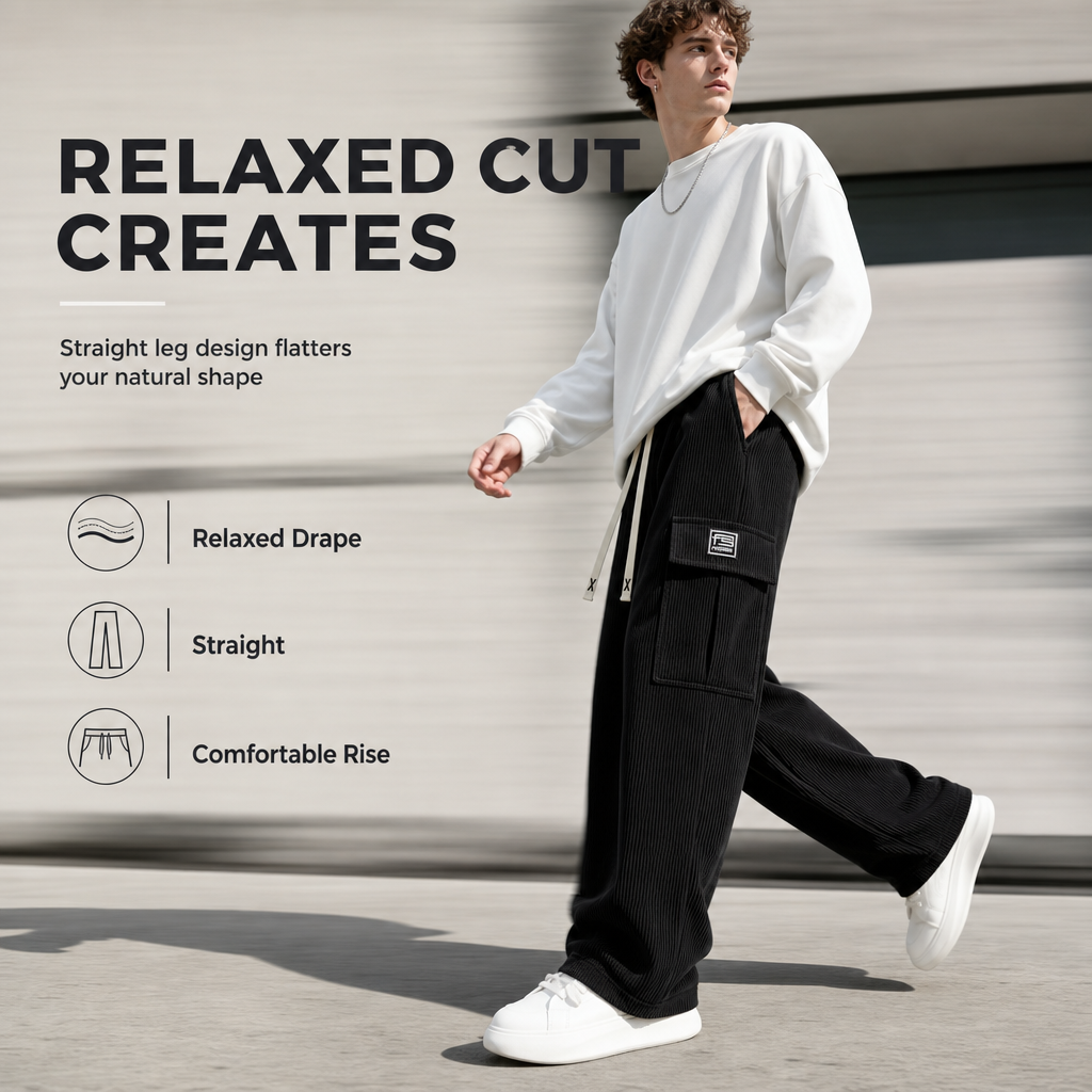 Men's Relaxed Fit Corduroy Cargo Pants