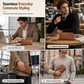 ✨Structured Everyday Clutch Wallet – Rigid Zip, Flat Banknotes, Multi-Compartment, Scratch-Resistant