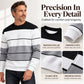 💎 Exclusive Deal 🧶 Men's Casual Crewneck Striped Sweatshirt ✨ soft fabric, crew neck, striped casual pullover