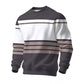 💎 Exclusive Deal 🧶 Men's Casual Crewneck Striped Sweatshirt ✨ soft fabric, crew neck, striped casual pullover