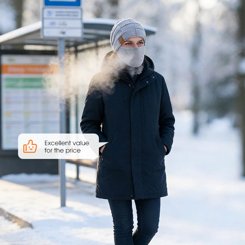 Winter Warm Beanie Hat with Face Cover