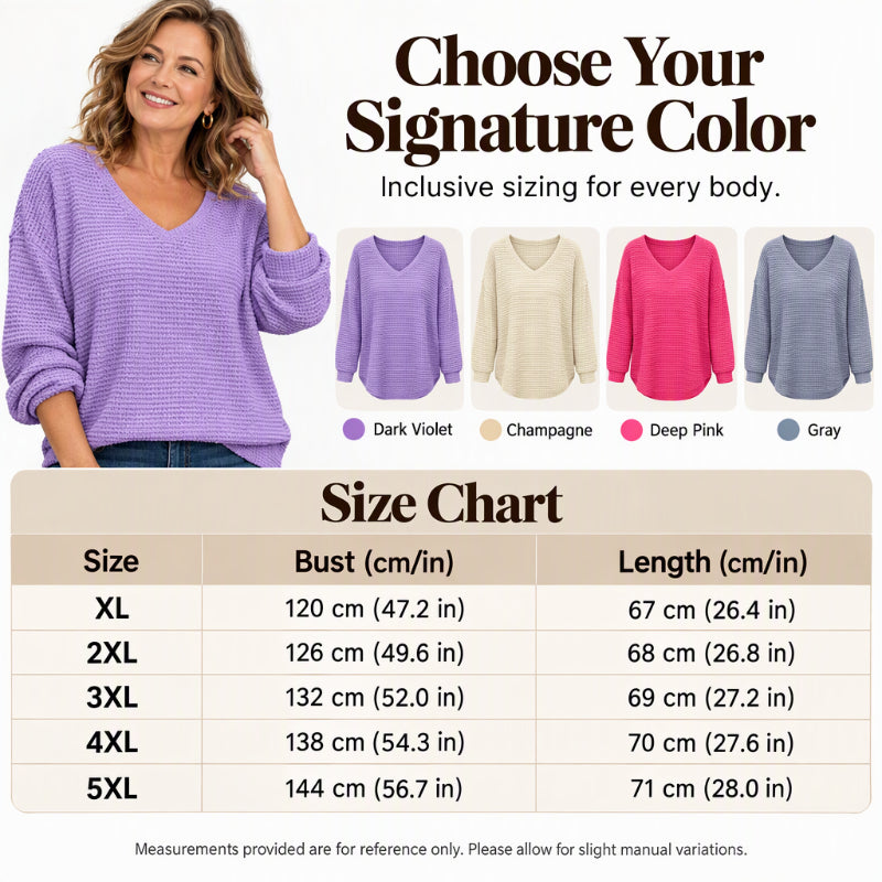 🌸LAST DAY SPECIAL PRICE!!🌸Women's Casual V-Neck Waffle Knit Top