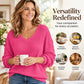 🌸LAST DAY SPECIAL PRICE!!🌸Women's Casual V-Neck Waffle Knit Top