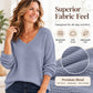 🌸LAST DAY SPECIAL PRICE!!🌸Women's Casual V-Neck Waffle Knit Top