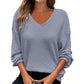 🌸LAST DAY SPECIAL PRICE!!🌸Women's Casual V-Neck Waffle Knit Top