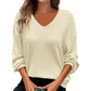 🌸LAST DAY SPECIAL PRICE!!🌸Women's Casual V-Neck Waffle Knit Top
