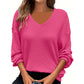 🌸LAST DAY SPECIAL PRICE!!🌸Women's Casual V-Neck Waffle Knit Top