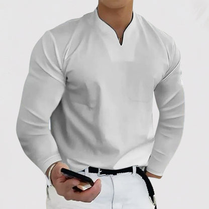 ✨New Arrival Sale - 49% OFF Men's Casual Solid Color Long Sleeve Cotton T-Shirt With Pocket