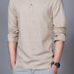 Casual Long Sleeves Cotton Linen Shirt For Men