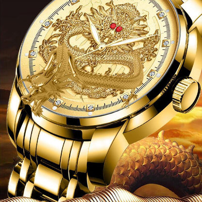 Golden Dragon Quartz Men's Watch