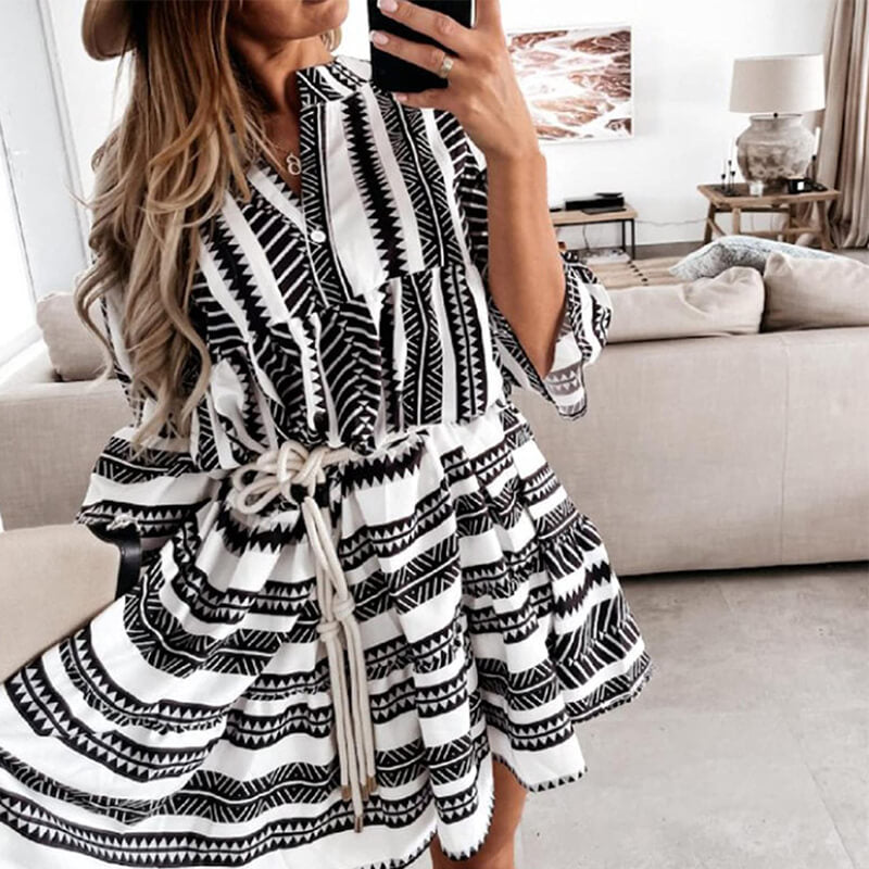 Explore dresses with geometric patterns