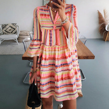 Explore dresses with geometric patterns