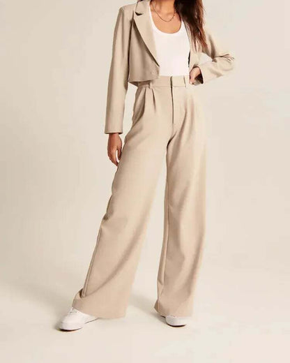 Lightweight Tailored Wide Leg Pants