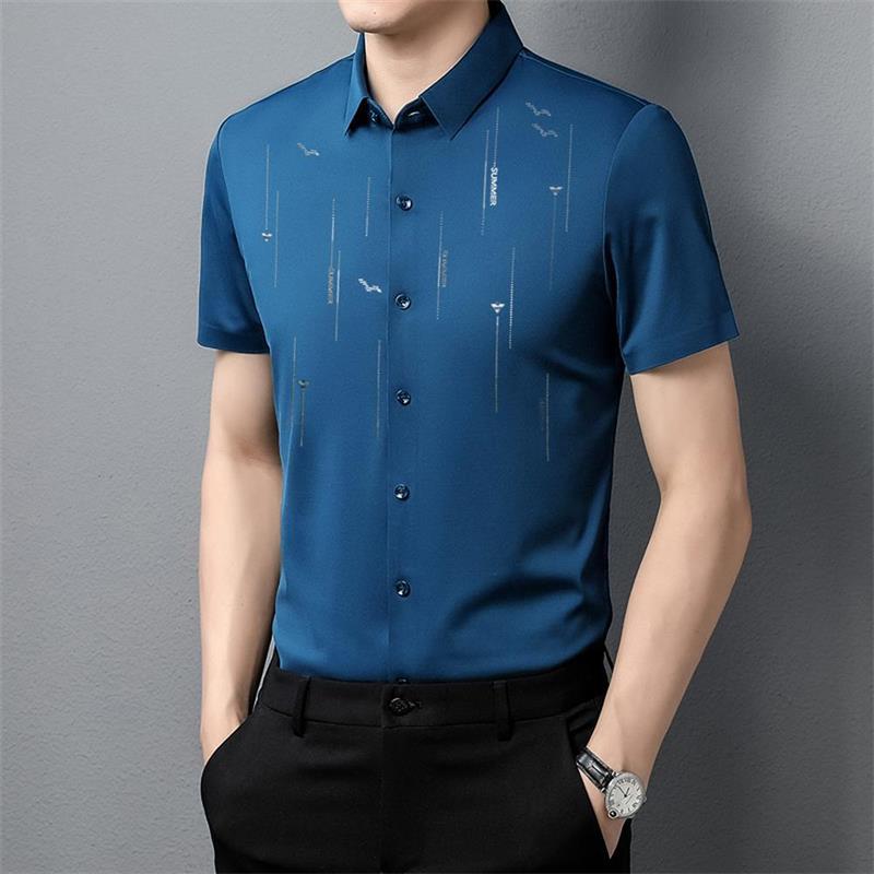 2023 Summer Anti-wrinkle Ice Silk Shirt