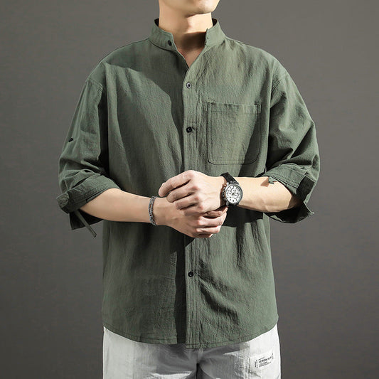 Men’s Cotton and Linen Shirt