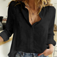 2025 New Hot Sale-Ladies Loose Casual Long Sleeve Linen Shirt