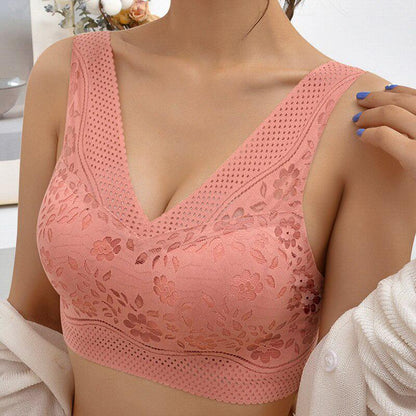 Sexy Beautiful Back Breathable Thin Bra Pink