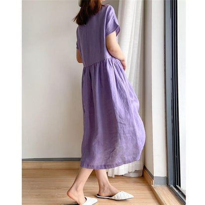 Japanese Style Linen Cotton Dress