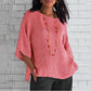 Last Day Promotion 70% off ?Spring 2023 fashion solid color cotton linen top