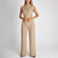 Women's Sleeveless Wide-Leg Jumpsuit