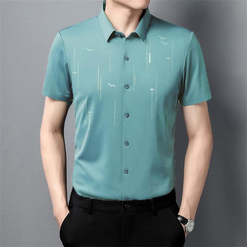 2023 Summer Anti-wrinkle Ice Silk Shirt