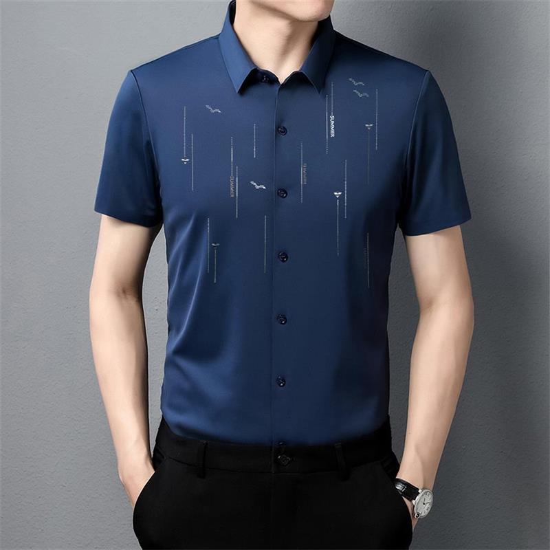 2023 Summer Anti-wrinkle Ice Silk Shirt