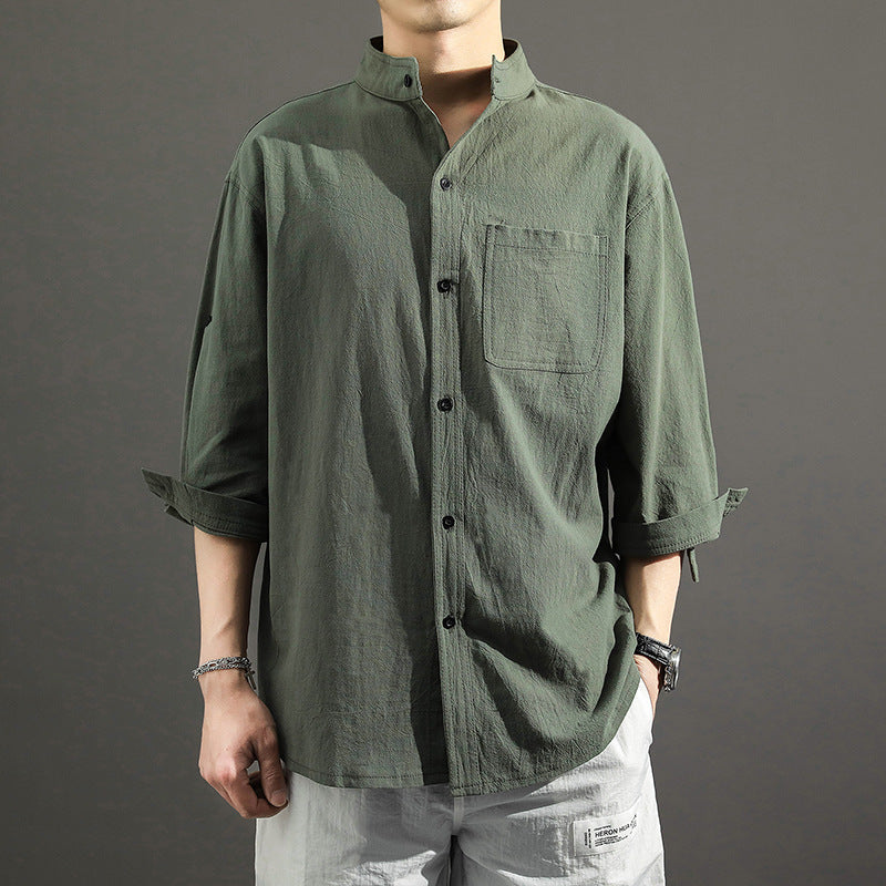 Men’s Cotton and Linen Shirt