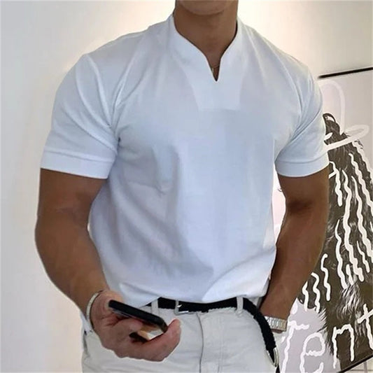 🌈2023 Men Gentlemans Business Short Sleeve Fitness T-shirt🌸Buy 2 free shipping & Get 10% Off extra Auto🌸