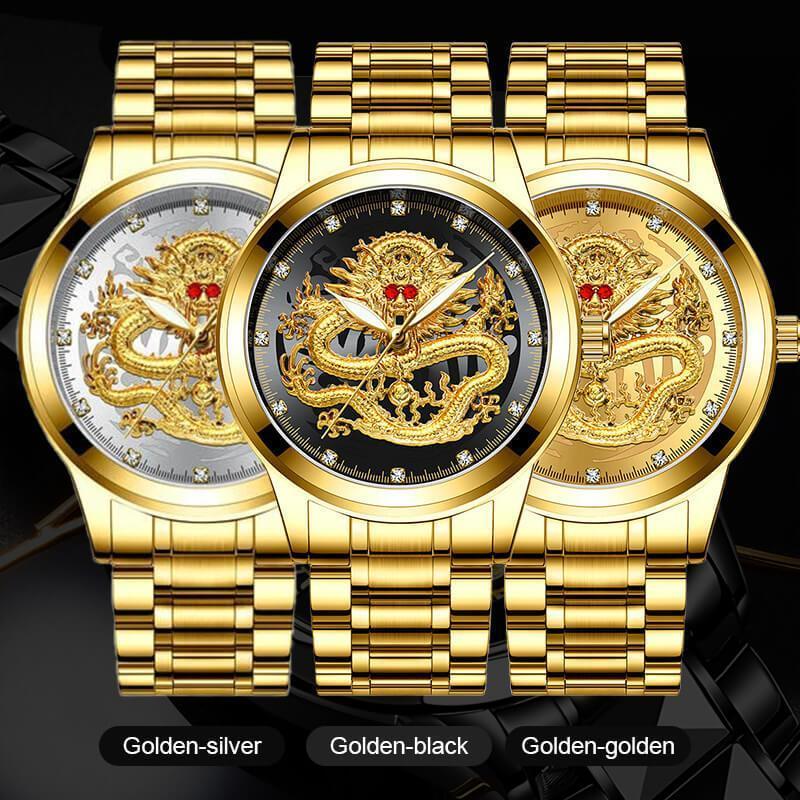 Golden Dragon Quartz Men's Watch