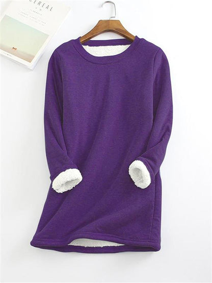 Women‘s NEW Casual Cotton Round Neck Solid Sweatshirt (S-5XL)