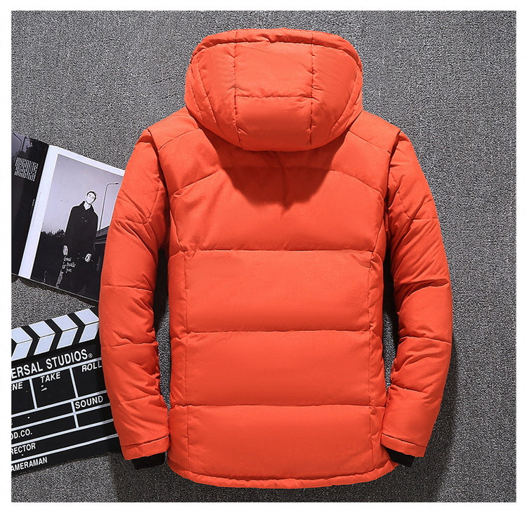 Men’s White Duck Down Parka Winter Warm Jacket